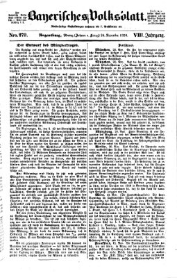 Bayerisches Volksblatt (Regensburger Morgenblatt) Montag 24. November 1856