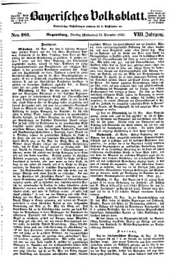 Bayerisches Volksblatt (Regensburger Morgenblatt) Dienstag 25. November 1856