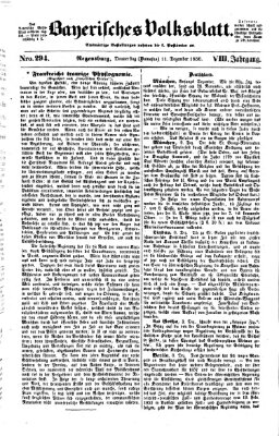 Bayerisches Volksblatt (Regensburger Morgenblatt) Donnerstag 11. Dezember 1856