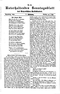 Bayerisches Volksblatt (Regensburger Morgenblatt) Sonntag 4. Mai 1856