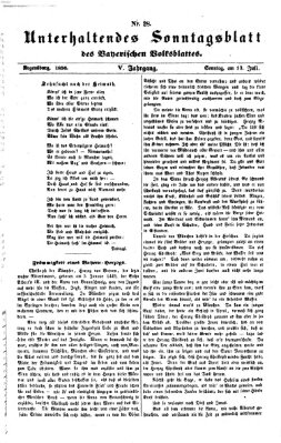 Bayerisches Volksblatt (Regensburger Morgenblatt) Sonntag 13. Juli 1856