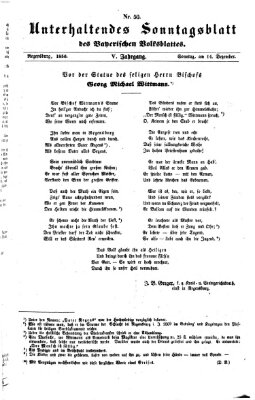 Bayerisches Volksblatt (Regensburger Morgenblatt) Sonntag 14. Dezember 1856