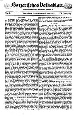 Bayerisches Volksblatt (Regensburger Morgenblatt) Freitag 2. Januar 1857