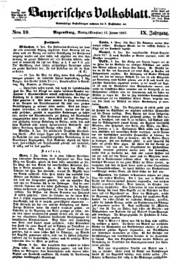 Bayerisches Volksblatt (Regensburger Morgenblatt) Montag 12. Januar 1857