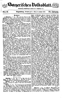 Bayerisches Volksblatt (Regensburger Morgenblatt) Mittwoch 14. Januar 1857