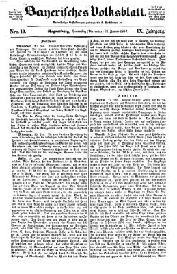 Bayerisches Volksblatt (Regensburger Morgenblatt) Donnerstag 22. Januar 1857
