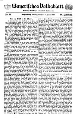 Bayerisches Volksblatt (Regensburger Morgenblatt) Samstag 24. Januar 1857