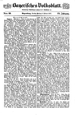 Bayerisches Volksblatt (Regensburger Morgenblatt) Dienstag 3. Februar 1857