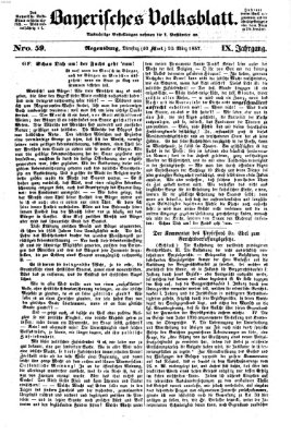Bayerisches Volksblatt (Regensburger Morgenblatt) Dienstag 10. März 1857