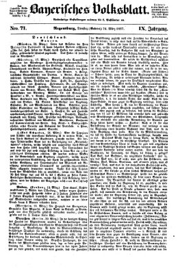 Bayerisches Volksblatt (Regensburger Morgenblatt) Dienstag 24. März 1857