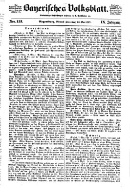 Bayerisches Volksblatt (Regensburger Morgenblatt) Mittwoch 13. Mai 1857