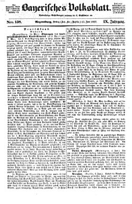 Bayerisches Volksblatt (Regensburger Morgenblatt) Freitag 12. Juni 1857