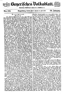 Bayerisches Volksblatt (Regensburger Morgenblatt) Samstag 11. Juli 1857