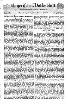 Bayerisches Volksblatt (Regensburger Morgenblatt) Dienstag 21. Juli 1857