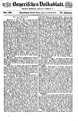 Bayerisches Volksblatt (Regensburger Morgenblatt) Mittwoch 19. August 1857
