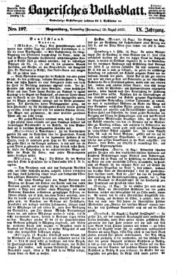 Bayerisches Volksblatt (Regensburger Morgenblatt) Donnerstag 20. August 1857