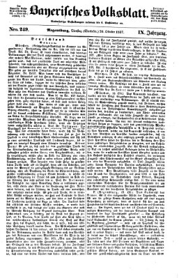 Bayerisches Volksblatt (Regensburger Morgenblatt) Dienstag 20. Oktober 1857
