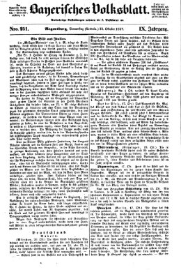Bayerisches Volksblatt (Regensburger Morgenblatt) Donnerstag 22. Oktober 1857