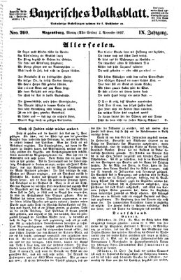 Bayerisches Volksblatt (Regensburger Morgenblatt) Montag 2. November 1857