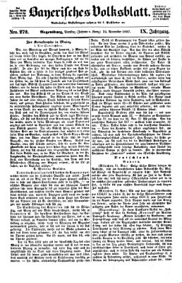 Bayerisches Volksblatt (Regensburger Morgenblatt) Dienstag 24. November 1857
