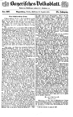 Bayerisches Volksblatt (Regensburger Morgenblatt) Dienstag 15. Dezember 1857