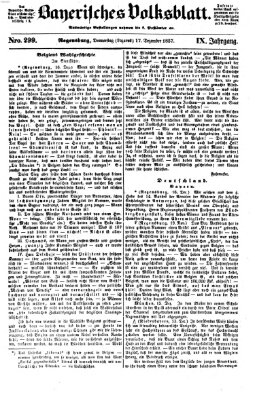 Bayerisches Volksblatt (Regensburger Morgenblatt) Donnerstag 17. Dezember 1857