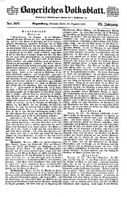 Bayerisches Volksblatt (Regensburger Morgenblatt) Mittwoch 30. Dezember 1857