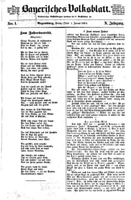 Bayerisches Volksblatt (Regensburger Morgenblatt) Freitag 1. Januar 1858