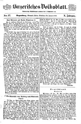 Bayerisches Volksblatt (Regensburger Morgenblatt) Mittwoch 20. Januar 1858