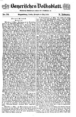 Bayerisches Volksblatt (Regensburger Morgenblatt) Dienstag 9. März 1858