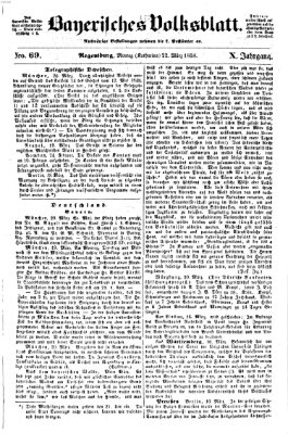 Bayerisches Volksblatt (Regensburger Morgenblatt) Montag 22. März 1858