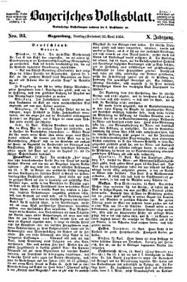 Bayerisches Volksblatt (Regensburger Morgenblatt) Dienstag 20. April 1858