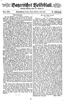 Bayerisches Volksblatt (Regensburger Morgenblatt) Dienstag 4. Mai 1858