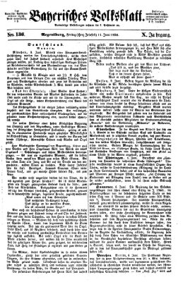 Bayerisches Volksblatt (Regensburger Morgenblatt) Freitag 11. Juni 1858