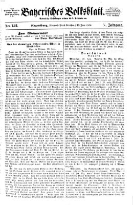 Bayerisches Volksblatt (Regensburger Morgenblatt) Mittwoch 30. Juni 1858