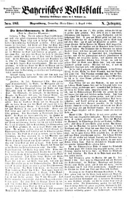 Bayerisches Volksblatt (Regensburger Morgenblatt) Donnerstag 5. August 1858