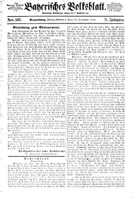 Bayerisches Volksblatt (Regensburger Morgenblatt) Montag 27. September 1858