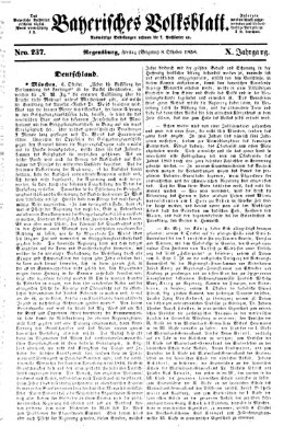Bayerisches Volksblatt (Regensburger Morgenblatt) Freitag 8. Oktober 1858
