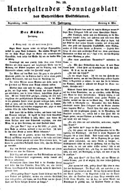Bayerisches Volksblatt (Regensburger Morgenblatt) Sonntag 9. Mai 1858