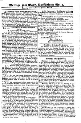 Bayerisches Volksblatt (Regensburger Morgenblatt) Sonntag 2. Januar 1859