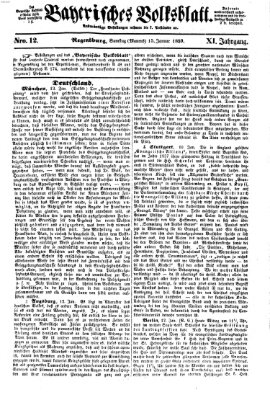 Bayerisches Volksblatt (Regensburger Morgenblatt) Samstag 15. Januar 1859