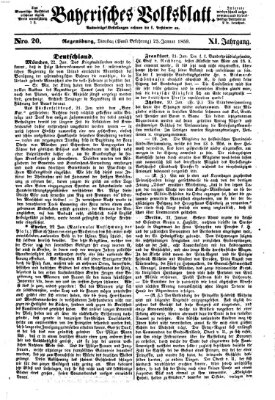 Bayerisches Volksblatt (Regensburger Morgenblatt) Dienstag 25. Januar 1859