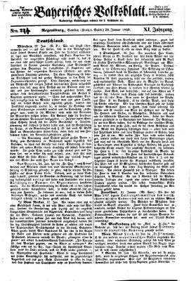 Bayerisches Volksblatt (Regensburger Morgenblatt) Samstag 29. Januar 1859