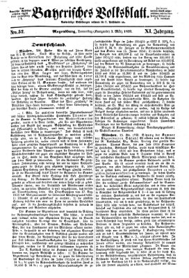 Bayerisches Volksblatt (Regensburger Morgenblatt) Donnerstag 3. März 1859