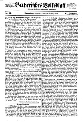 Bayerisches Volksblatt (Regensburger Morgenblatt) Samstag 5. März 1859
