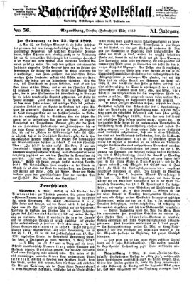 Bayerisches Volksblatt (Regensburger Morgenblatt) Dienstag 8. März 1859