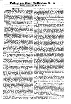 Bayerisches Volksblatt (Regensburger Morgenblatt) Montag 28. März 1859