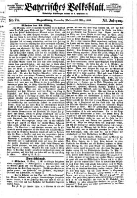 Bayerisches Volksblatt (Regensburger Morgenblatt) Donnerstag 31. März 1859