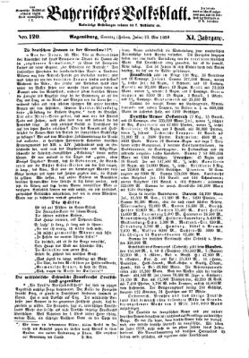Bayerisches Volksblatt (Regensburger Morgenblatt) Sonntag 22. Mai 1859