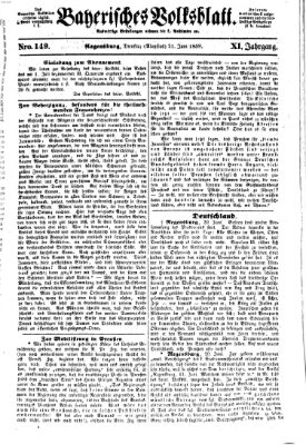 Bayerisches Volksblatt (Regensburger Morgenblatt) Dienstag 21. Juni 1859